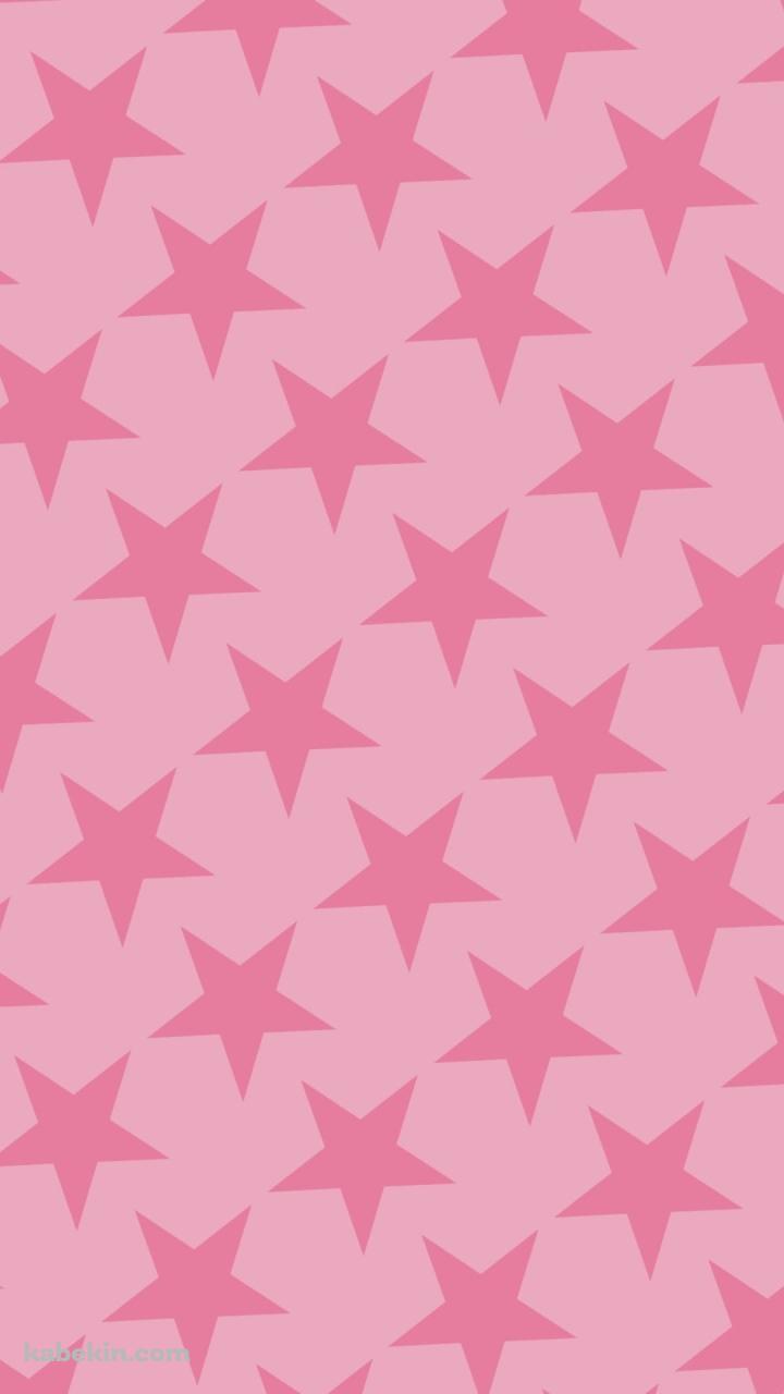 可愛いピンクの星 ロゴのAndroidの壁紙(720px x 1280px) スマホ用