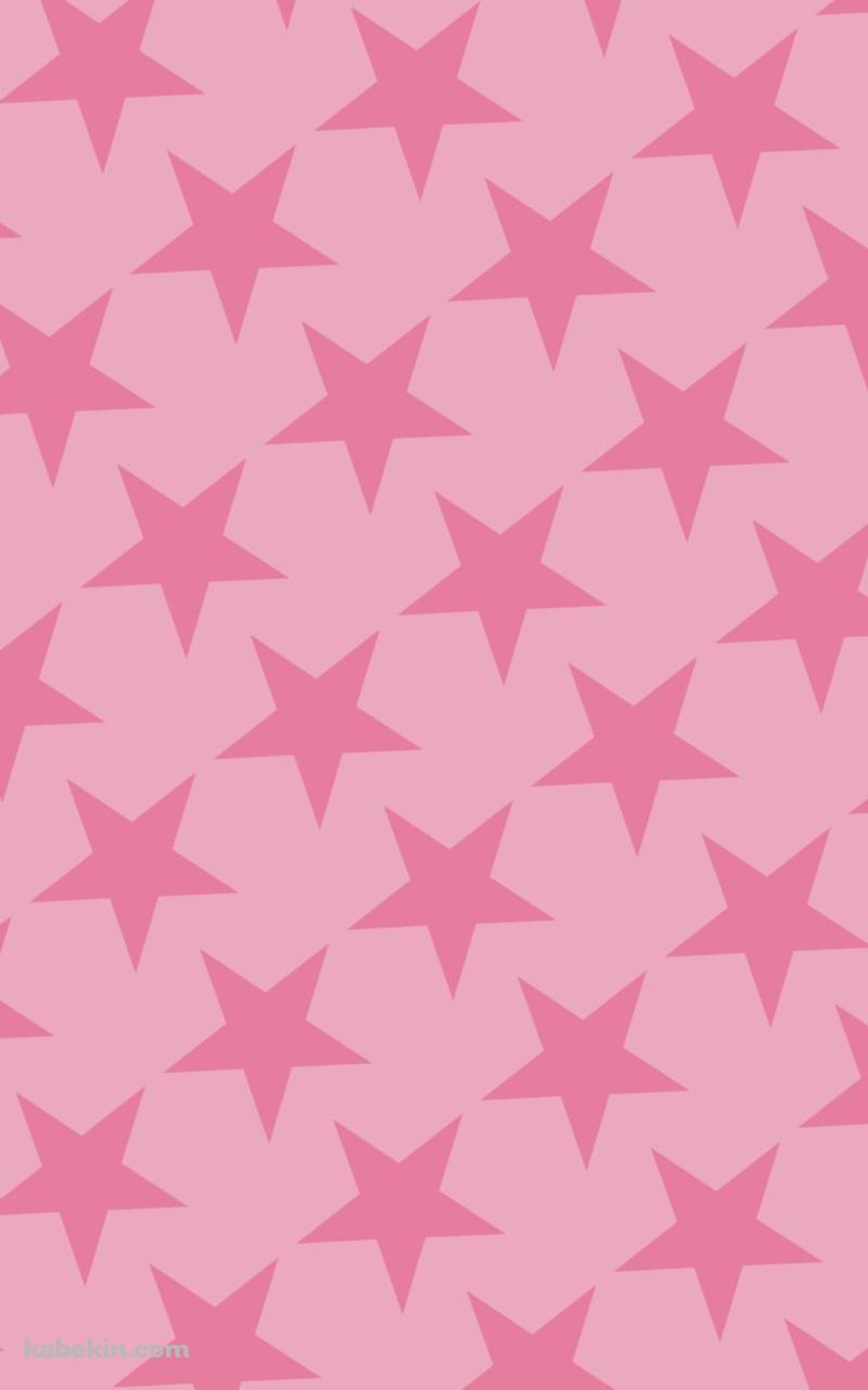 可愛いピンクの星 ロゴのAndroidの壁紙(800px x 1280px) スマホ用