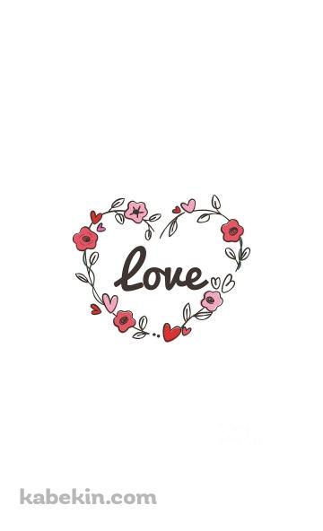 ハートに囲まれたLOVEのAndroidの壁紙(360px x 592px) スマホ用