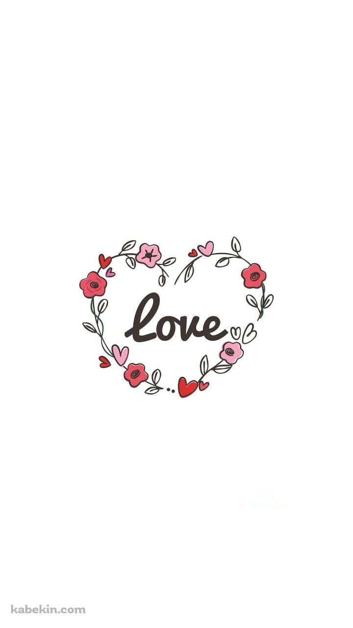 ハートに囲まれたLOVEのAndroidの壁紙(720px x 1280px) スマホ用