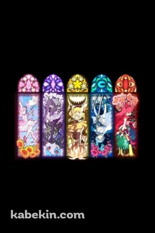 まどマギ 暁美 ほむら 鹿目 まどか 巴 マミ 美樹 さやか 佐倉 杏子のAndroidの壁紙(320px x 480px) スマホ用