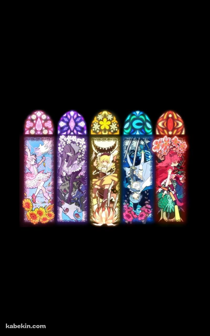 まどマギ 暁美 ほむら 鹿目 まどか 巴 マミ 美樹 さやか 佐倉 杏子のAndroidの壁紙(800px x 1280px) スマホ用