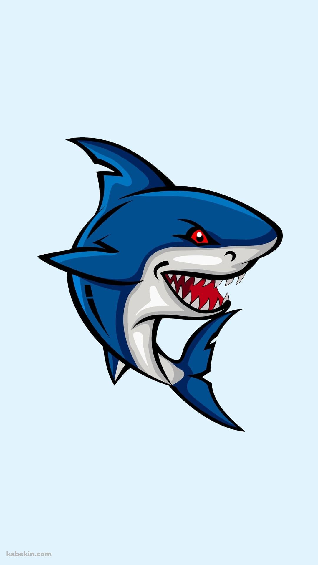 かっこいい青い鮫のAndroidの壁紙(1080px x 1920px) スマホ用