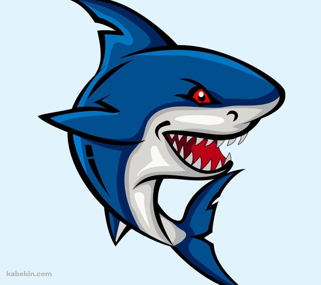 かっこいい青い鮫のAndroidの壁紙(1080px x 960px) スマホ用
