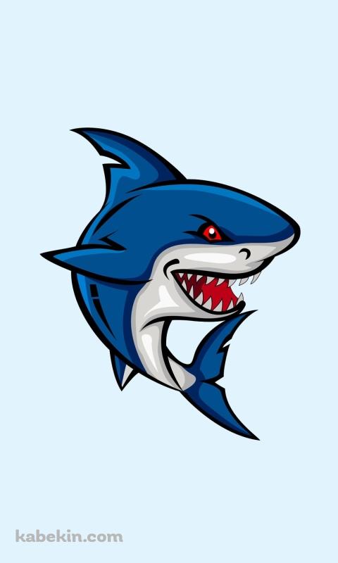 かっこいい青い鮫のAndroidの壁紙(480px x 800px) スマホ用