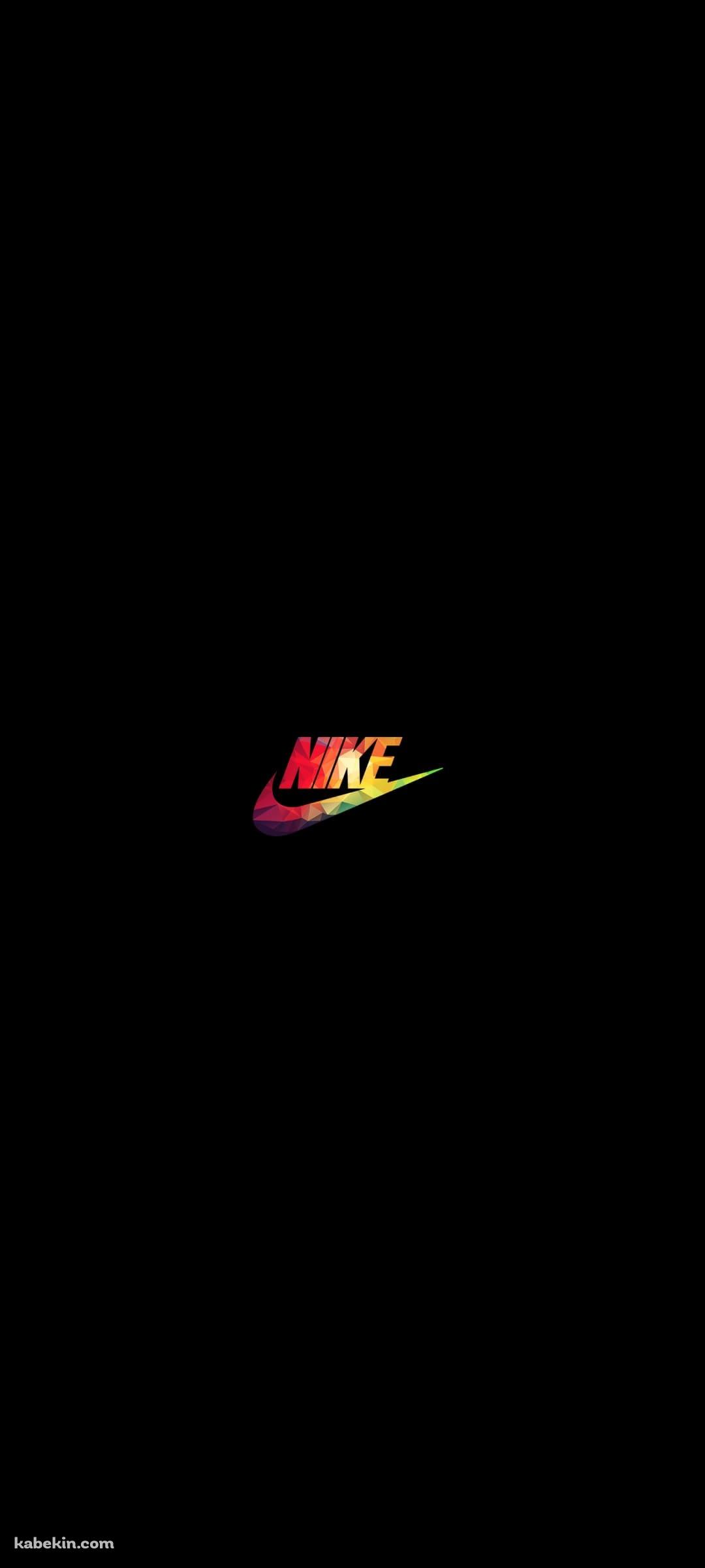 NIKE 虹色のロゴのAndroidの壁紙(1080px x 2400px) スマホ用