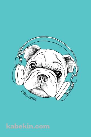 ブルドッグ I am coolのAndroidの壁紙(320px x 480px) スマホ用