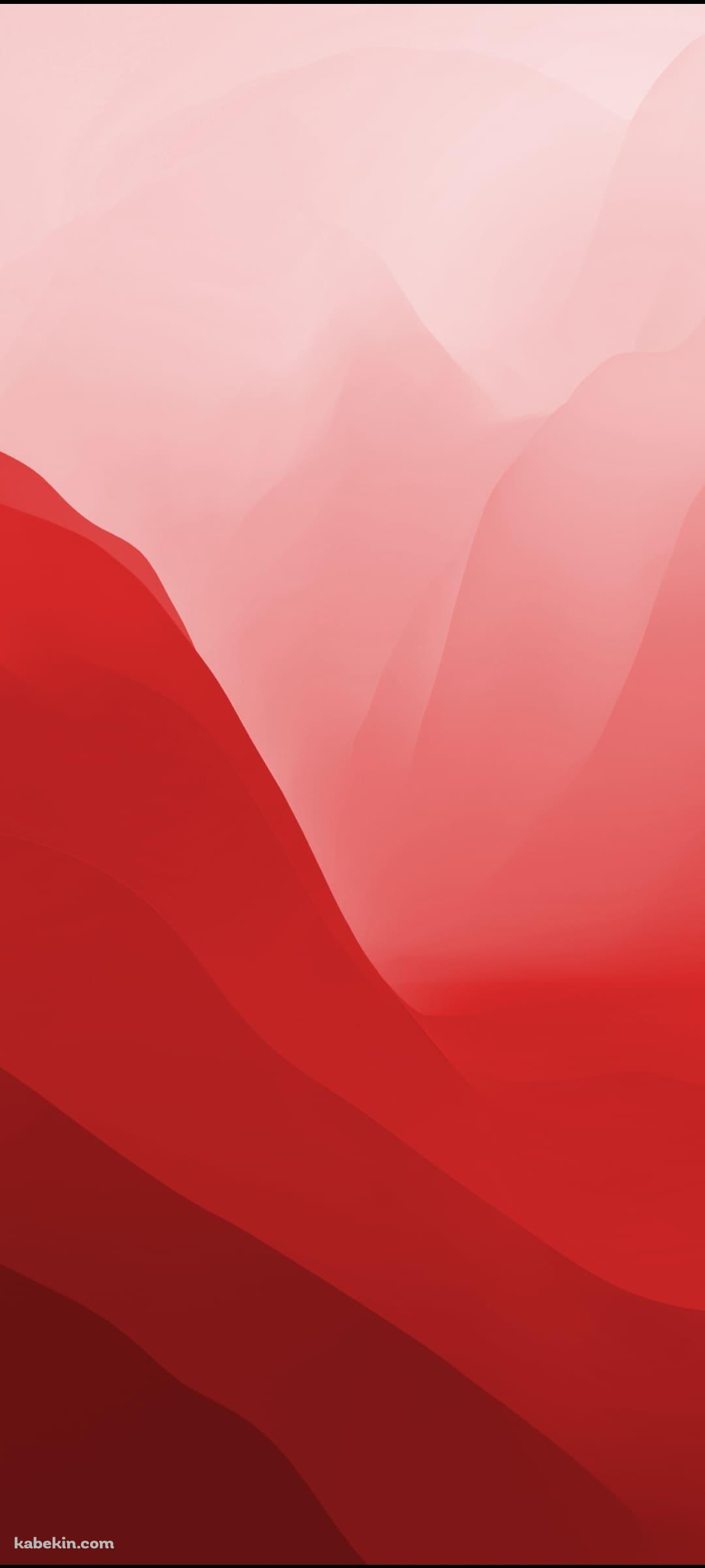 濃淡のある赤のグラデーション 山のAndroidの壁紙(1080px x 2400px) スマホ用