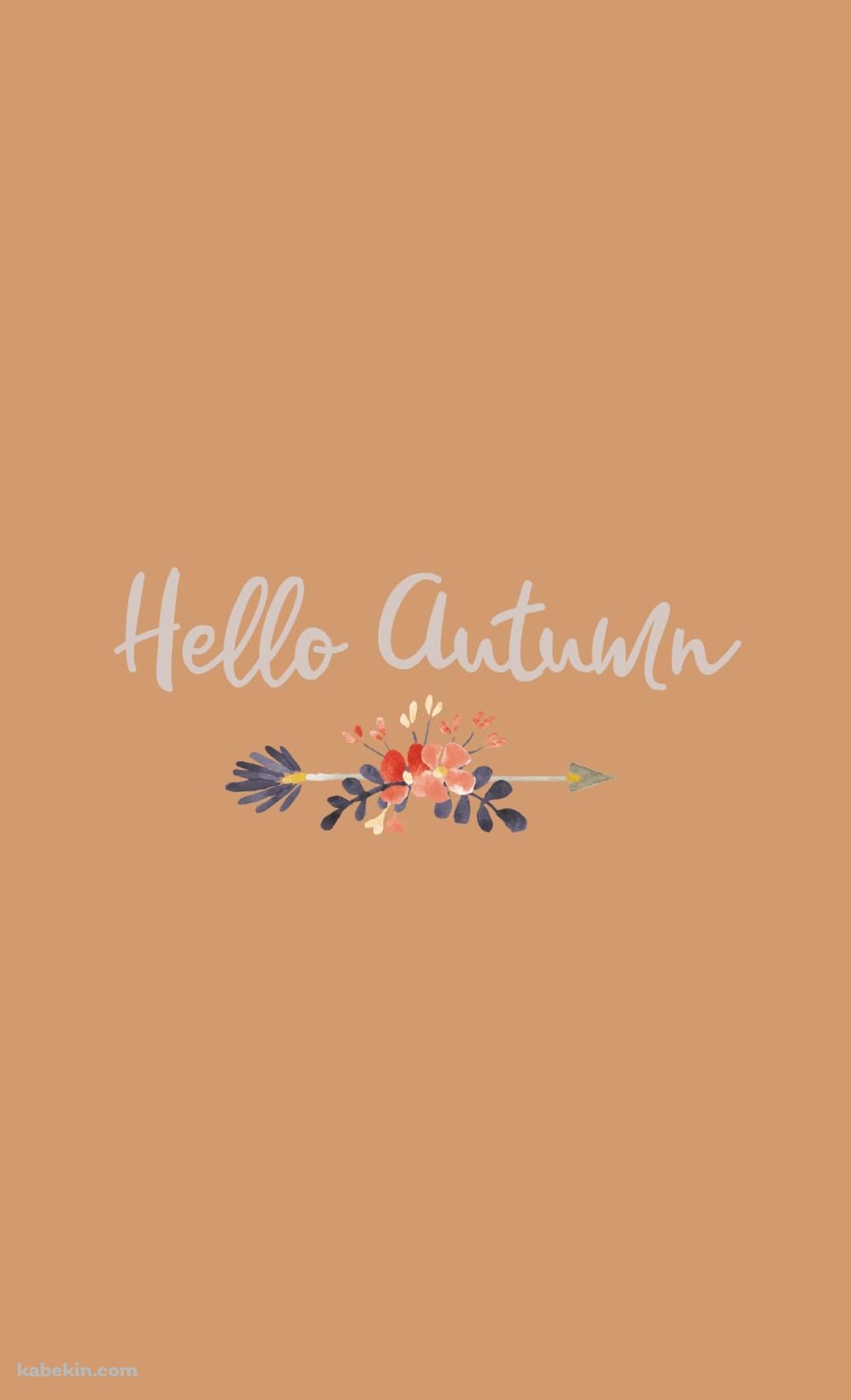 hello autumn 秋のイラストのAndroidの壁紙(1080px x 1776px) スマホ用