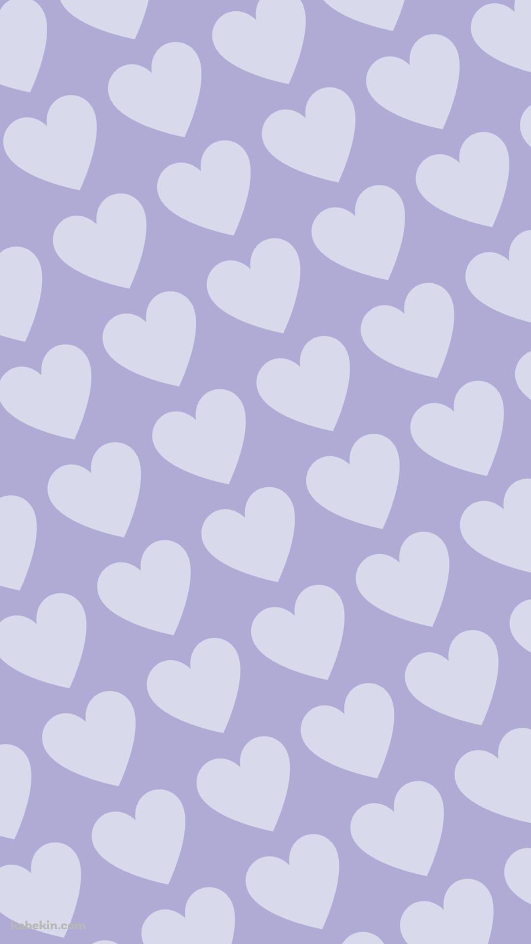 淡いパステルカラー 紫のハートのロゴのAndroidの壁紙(1080px x 1920px) スマホ用