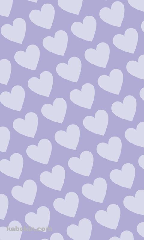 淡いパステルカラー 紫のハートのロゴのAndroidの壁紙(480px x 800px) スマホ用