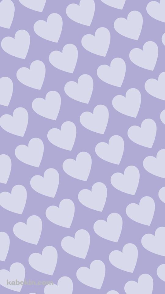 淡いパステルカラー 紫のハートのロゴのAndroidの壁紙(540px x 960px) スマホ用
