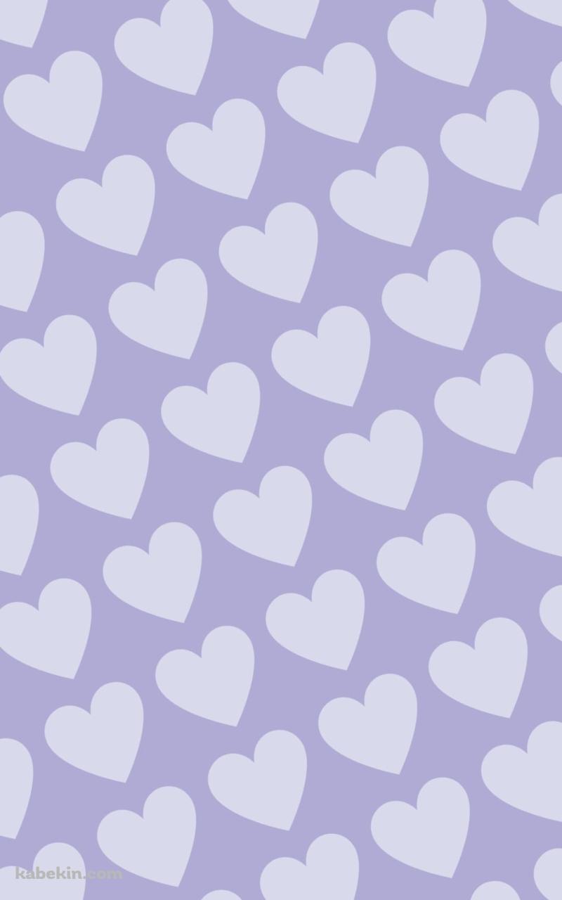 淡いパステルカラー 紫のハートのロゴのAndroidの壁紙(800px x 1280px) スマホ用