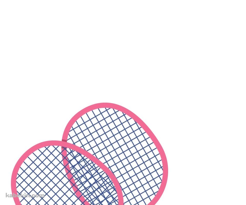 ピンクのバトミントンのラケットと羽のAndroidの壁紙(960px x 800px) スマホ用