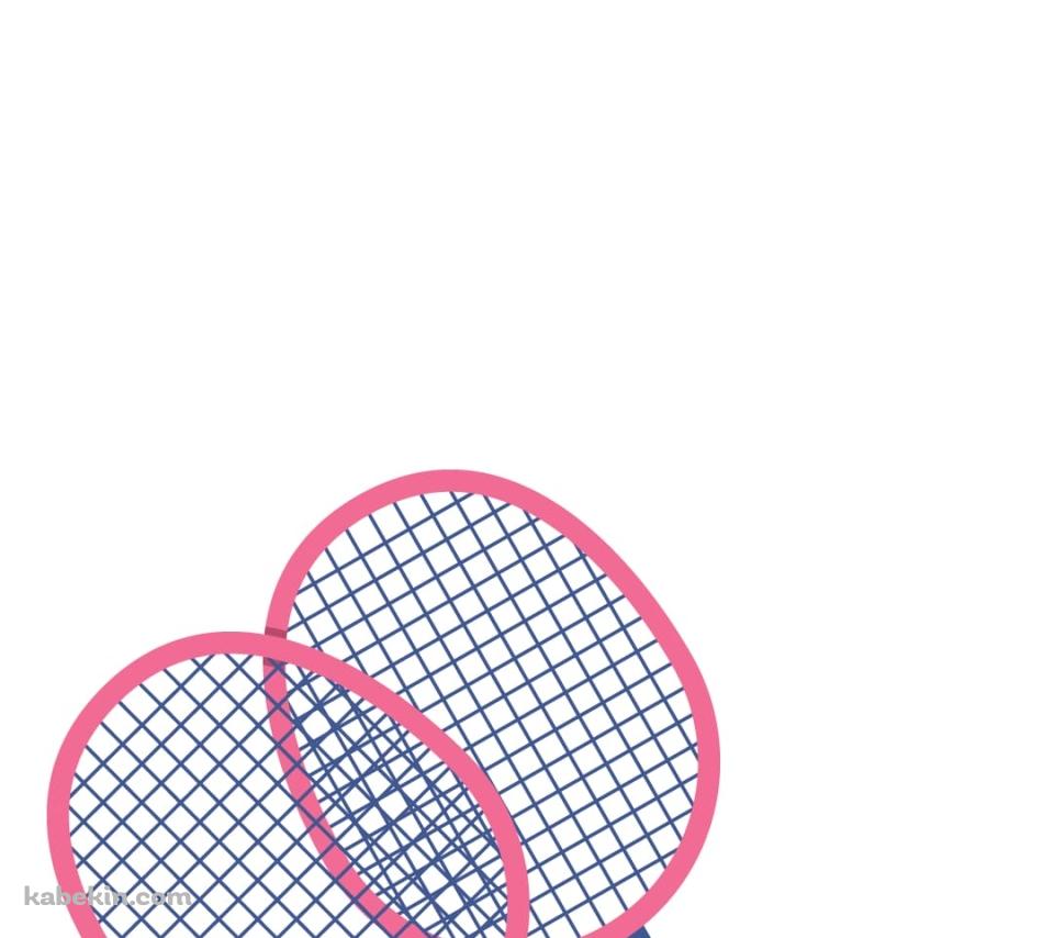 ピンクのバトミントンのラケットと羽のAndroidの壁紙(960px x 854px) スマホ用