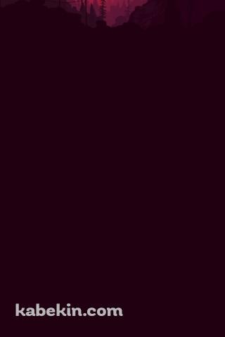 綺麗な夕陽と登山のAndroidの壁紙(320px x 480px) スマホ用
