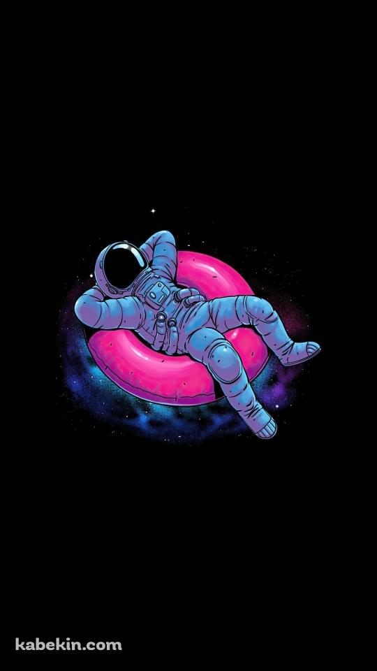 リラックスする宇宙飛行士 浮き輪のAndroidの壁紙(540px x 960px) スマホ用