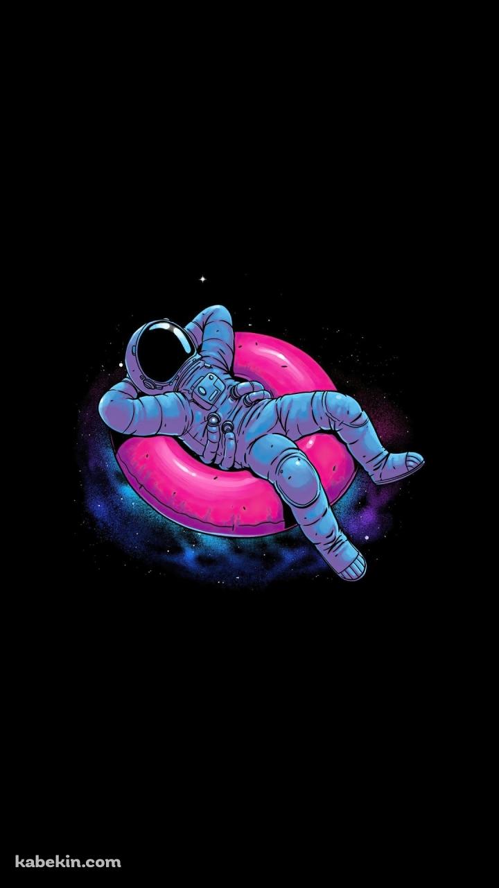 リラックスする宇宙飛行士 浮き輪のAndroidの壁紙(720px x 1280px) スマホ用