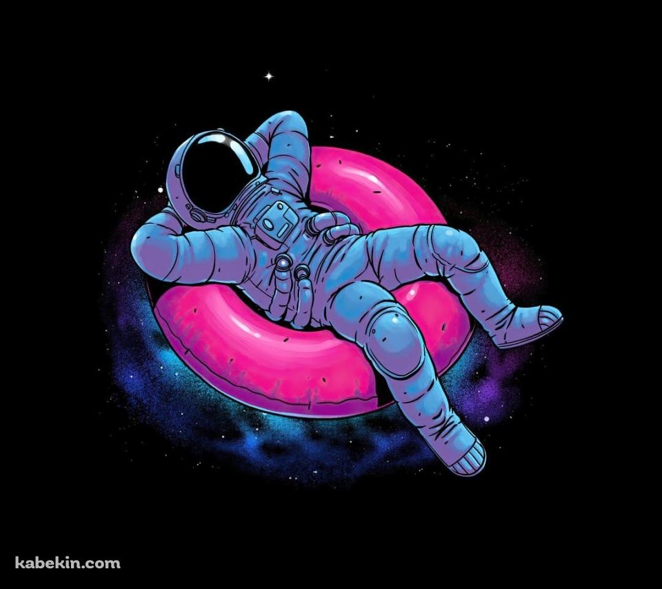 リラックスする宇宙飛行士 浮き輪のAndroidの壁紙(960px x 854px) スマホ用