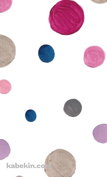 カラフルな絵の具のかわいいドット柄のAndroidの壁紙(360px x 592px) スマホ用