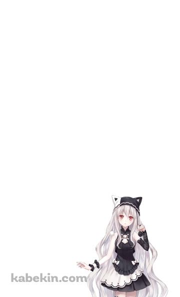 ゴスロリ 猫耳 女の子のAndroidの壁紙(360px x 592px) スマホ用