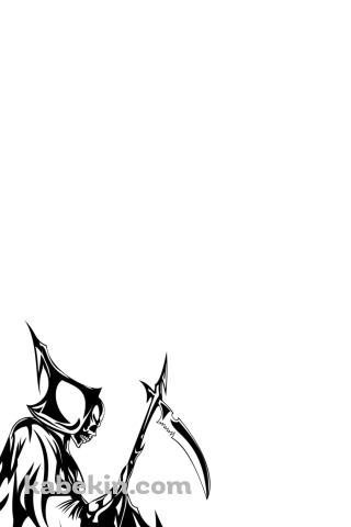 鎌を持った死神のAndroidの壁紙(320px x 480px) スマホ用