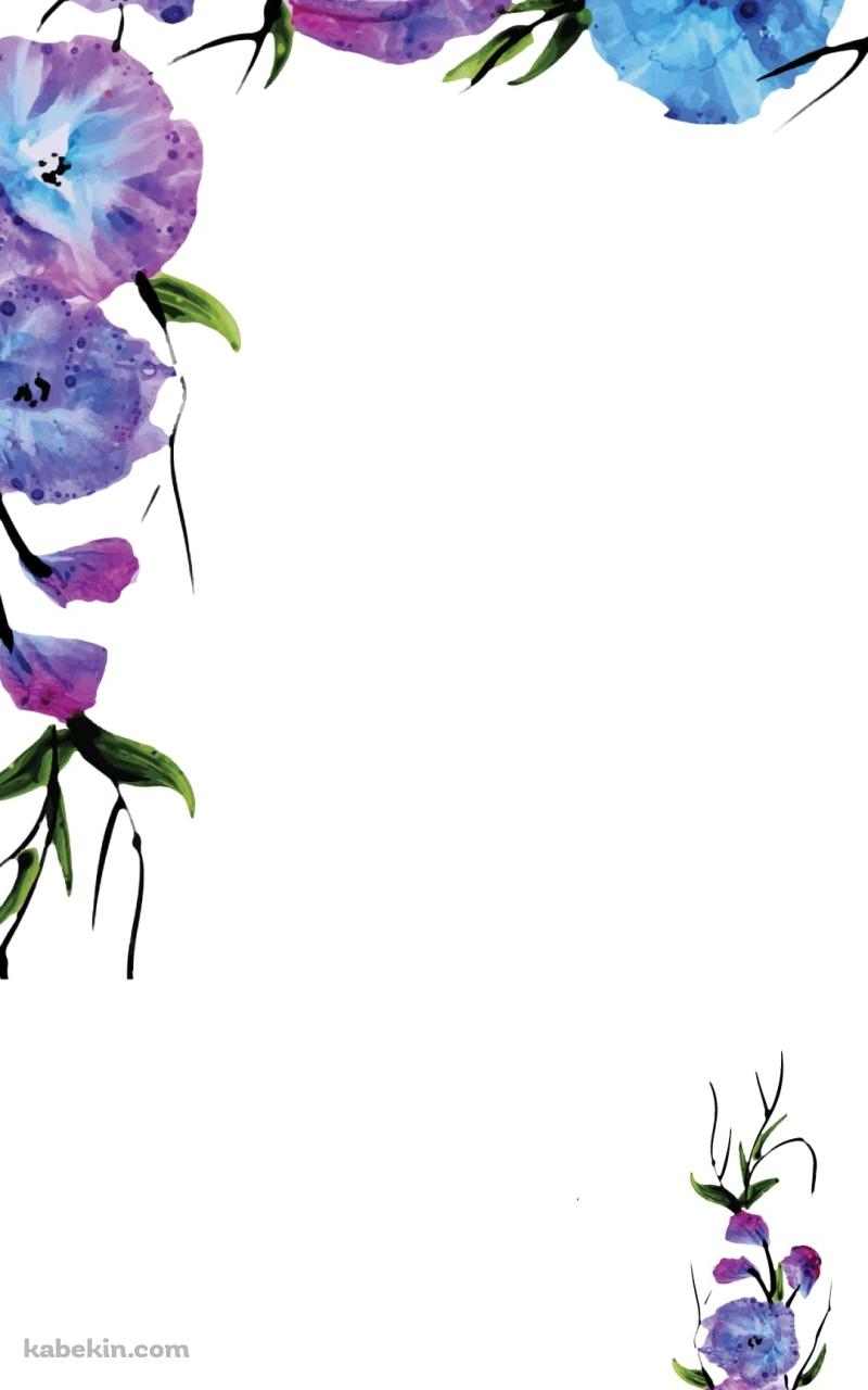 朝顔のフレームのAndroidの壁紙(800px x 1280px) スマホ用