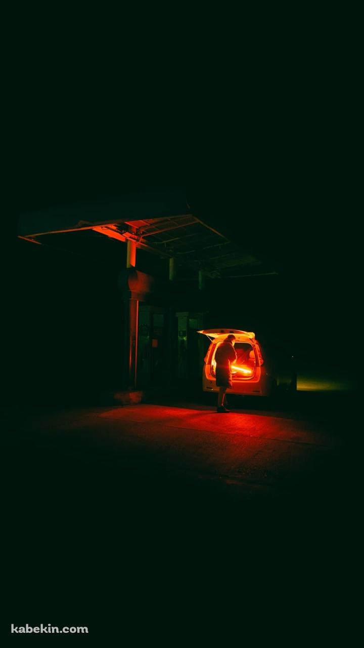 夜 車と人のAndroidの壁紙(720px x 1280px) スマホ用