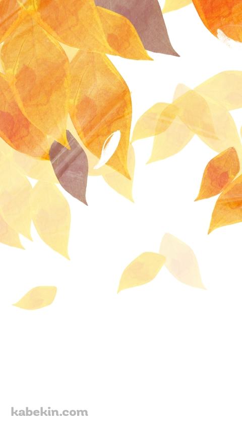 秋 紅葉のイラストのAndroidの壁紙(480px x 854px) スマホ用