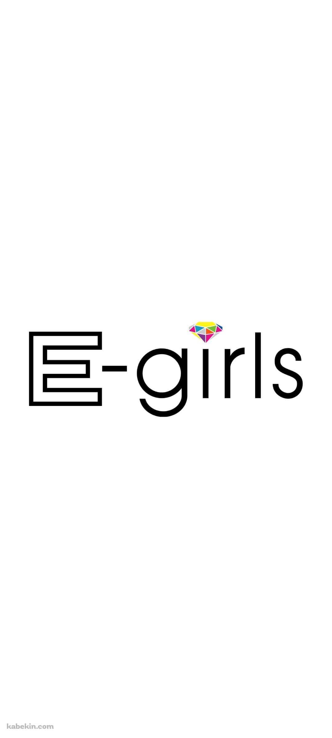 E-girls ロゴ カラフルなダイヤモンドのAndroidの壁紙(1080px x 2400px) スマホ用