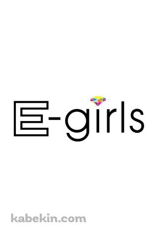 E-girls ロゴ カラフルなダイヤモンドのAndroidの壁紙(320px x 480px) スマホ用