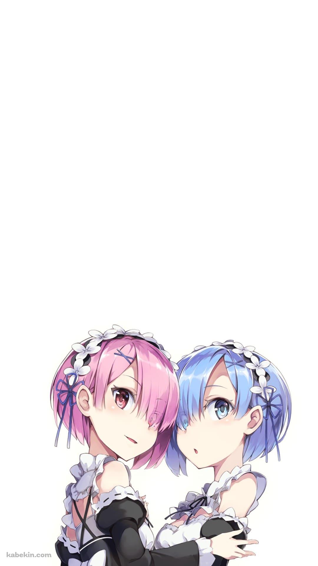 Re:ゼロから始める異世界生活 ラム レムのAndroidの壁紙(1080px x 1920px) スマホ用