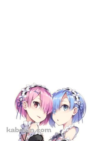 Re:ゼロから始める異世界生活 ラム レムのAndroidの壁紙(320px x 480px) スマホ用