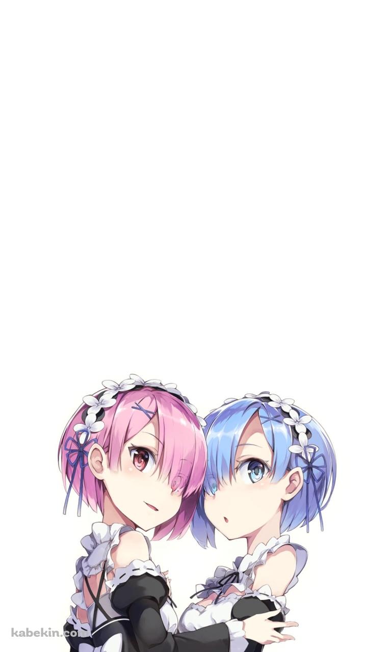 Re:ゼロから始める異世界生活 ラム レムのAndroidの壁紙(720px x 1280px) スマホ用