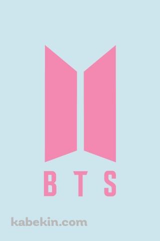 可愛いパステルカラーのBTSのロゴのAndroidの壁紙(320px x 480px) スマホ用