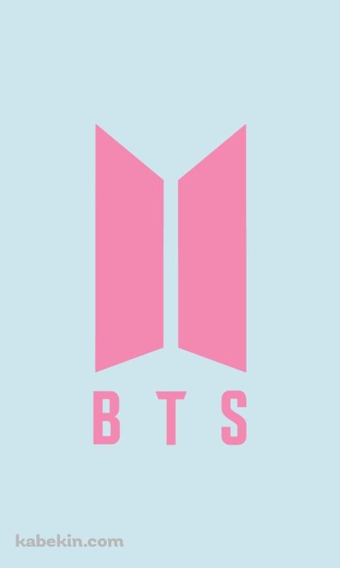 可愛いパステルカラーのBTSのロゴのAndroidの壁紙(480px x 800px) スマホ用