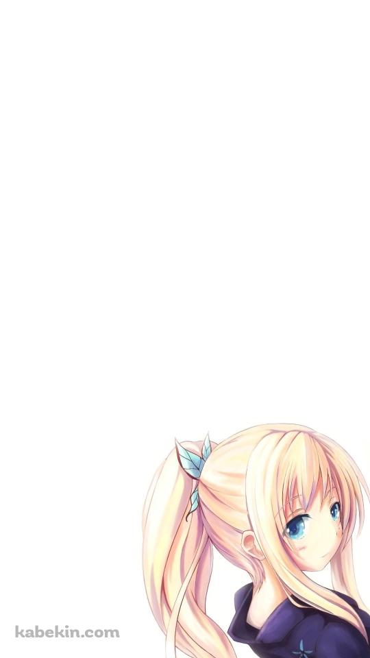 浴衣を着たブロンドの女の子のAndroidの壁紙(540px x 960px) スマホ用