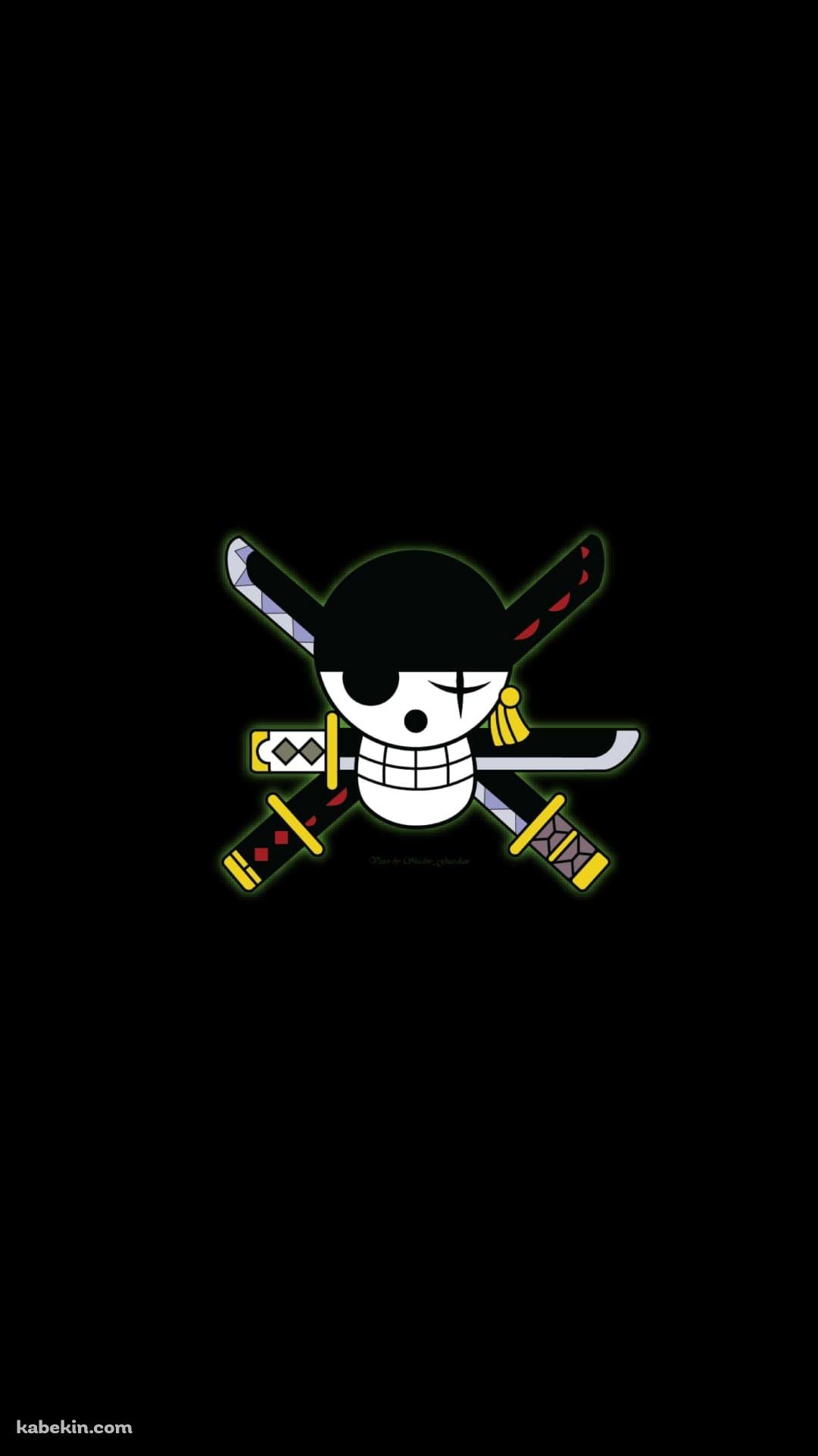 ONE PIECE ロロノア・ゾロ 三刀流のマークのAndroidの壁紙(1080px x 1920px) スマホ用