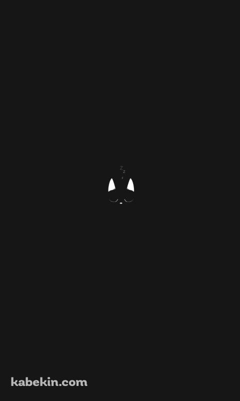 ミニマル 黒猫 シンプルのAndroidの壁紙(480px x 800px) スマホ用