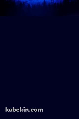 青みがかった山 鳥の群れのAndroidの壁紙(320px x 480px) スマホ用