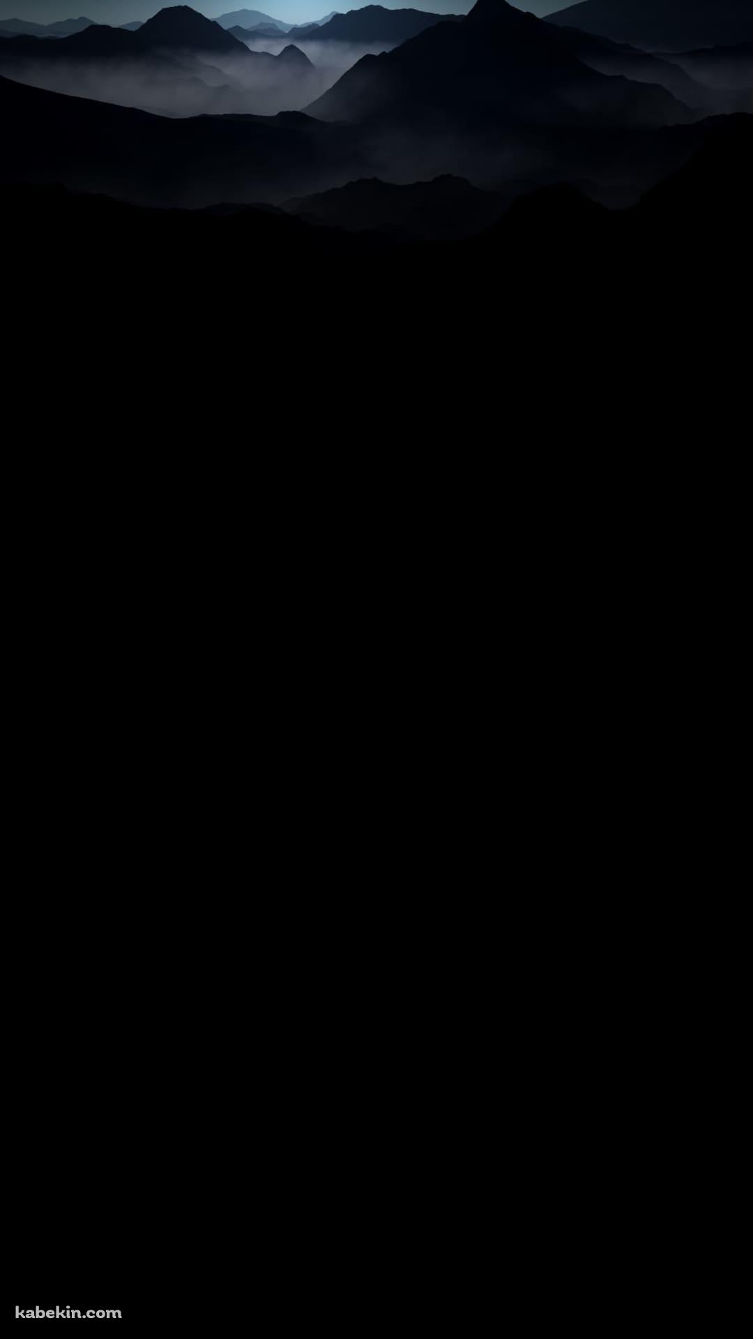 兎の満月 暗い山脈 雲海のAndroidの壁紙(1080px x 1920px) スマホ用