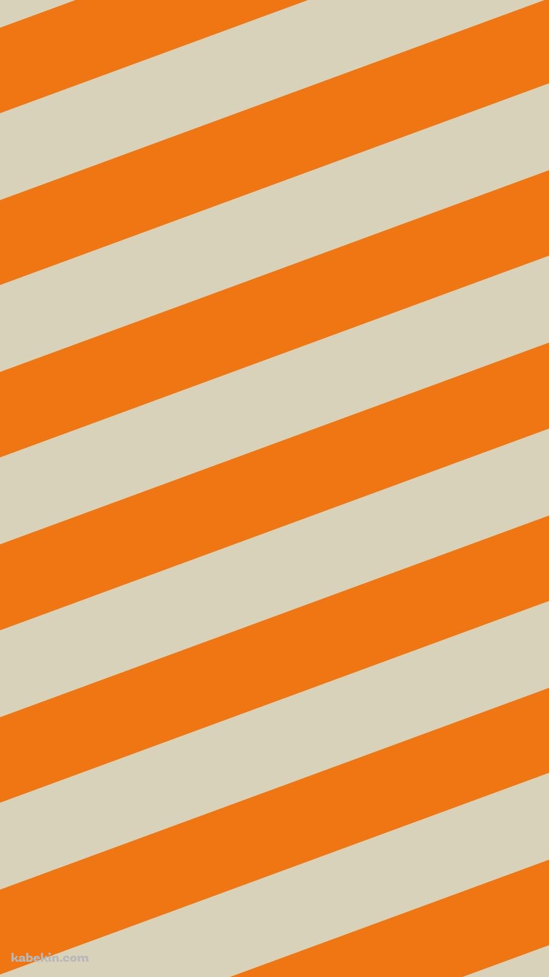 オレンジのボーダー柄のAndroidの壁紙(1080px x 1920px) スマホ用