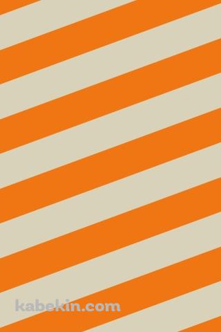 オレンジのボーダー柄のAndroidの壁紙(320px x 480px) スマホ用