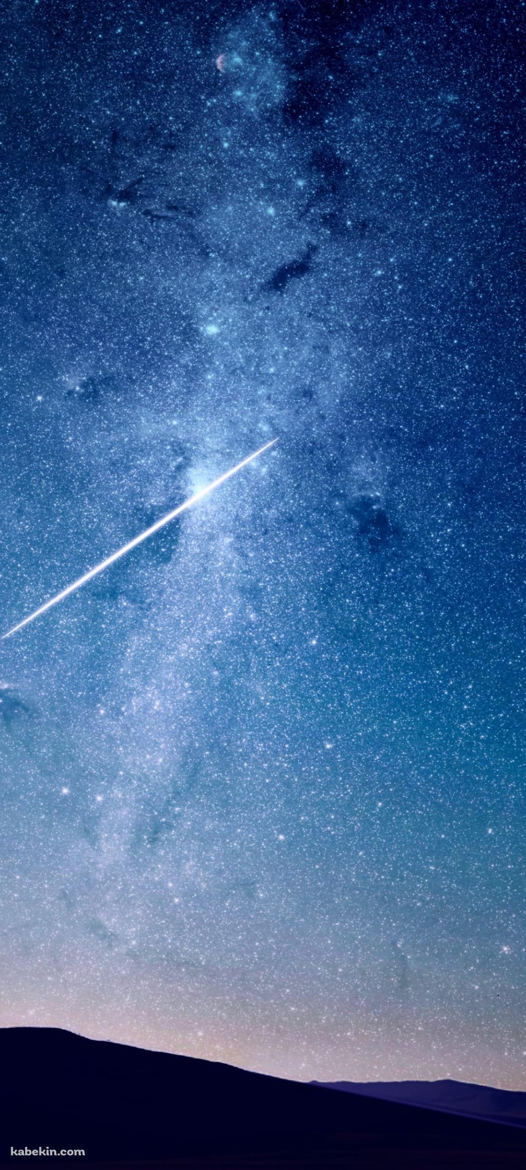流れ星 銀河 星空のAndroidの壁紙(1080px x 2400px) スマホ用