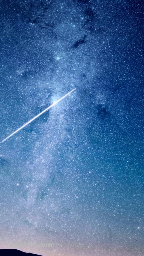 流れ星 銀河 星空のAndroidの壁紙(480px x 854px) スマホ用