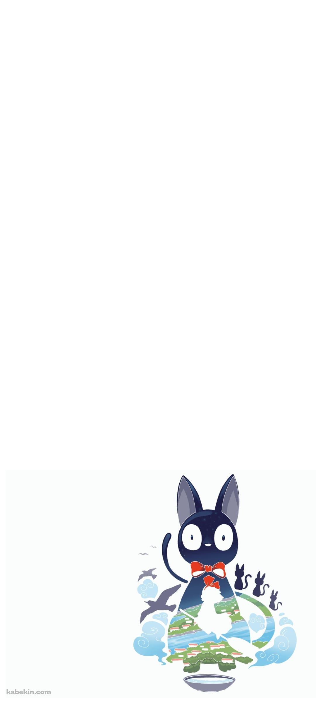 魔女の宅急便 黒猫のジジ キキ ジブリのAndroidの壁紙(1080px x 2400px) スマホ用
