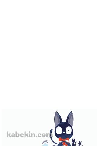 魔女の宅急便 黒猫のジジ キキ ジブリのAndroidの壁紙(320px x 480px) スマホ用