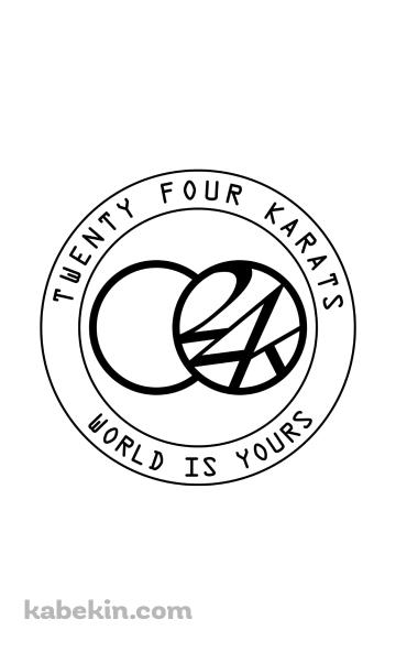 24WORLD Twenty Four Karats World Is Yours 白のAndroidの壁紙(360px x 592px) スマホ用