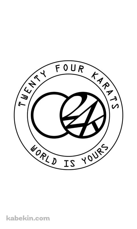 24WORLD Twenty Four Karats World Is Yours 白のAndroidの壁紙(480px x 800px) スマホ用