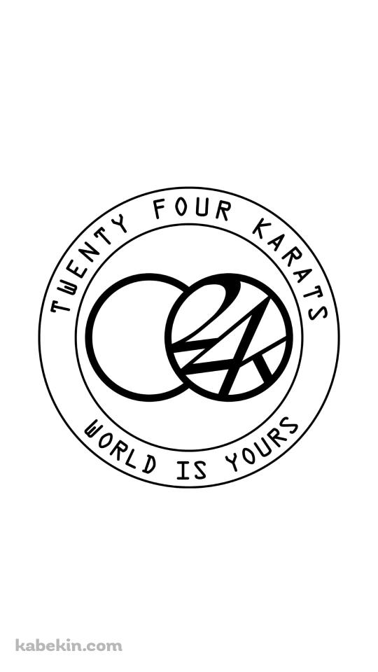 24WORLD Twenty Four Karats World Is Yours 白のAndroidの壁紙(540px x 960px) スマホ用
